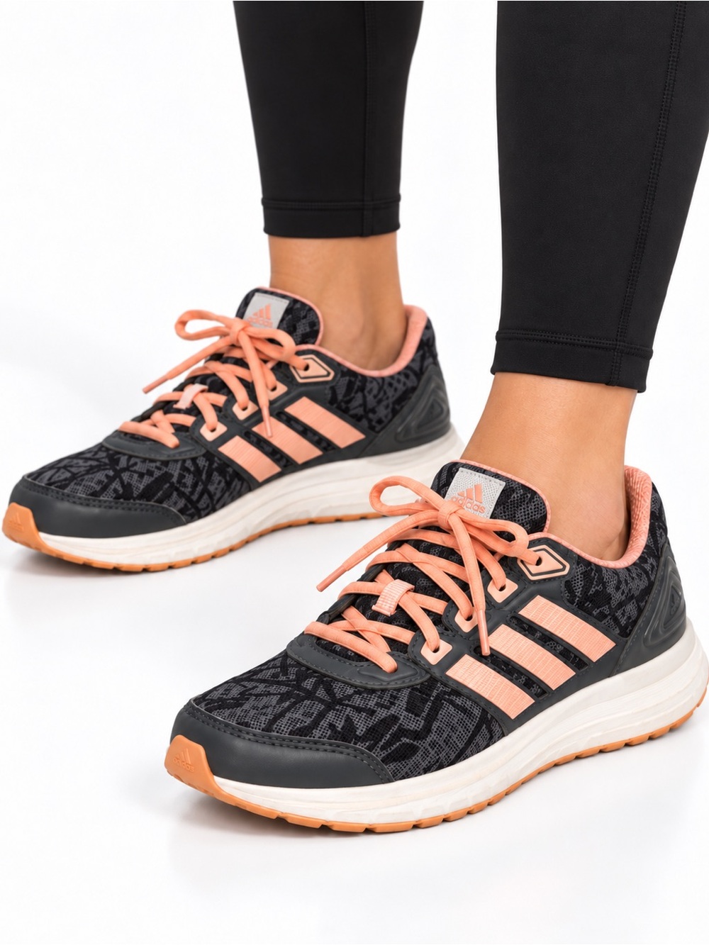 Adidas Duramo 6 Running Shoes Onix Flash Orange Women’s 8.5